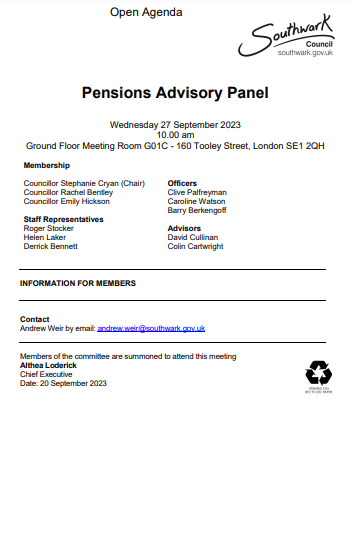 Icon for Pensions Advisory Panel 27 September 2023