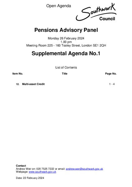 26 February 2024 PAP Agenda Supplement