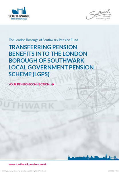 Transferring pension factsheet