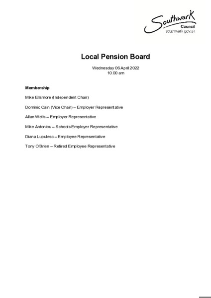 LPB meeting papers – 6 April 2022